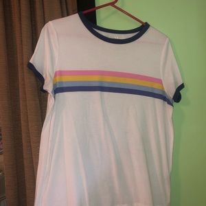 white striped tee